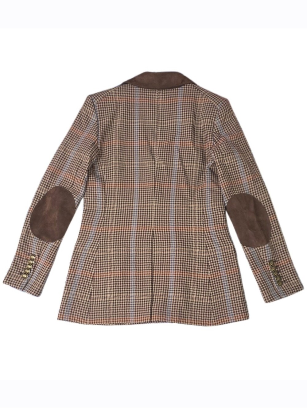 VERONICA BEARD Destry Dickey Houndstooth Checked Tweed Blazer In Chicory Multi - Picture 10 of 16
